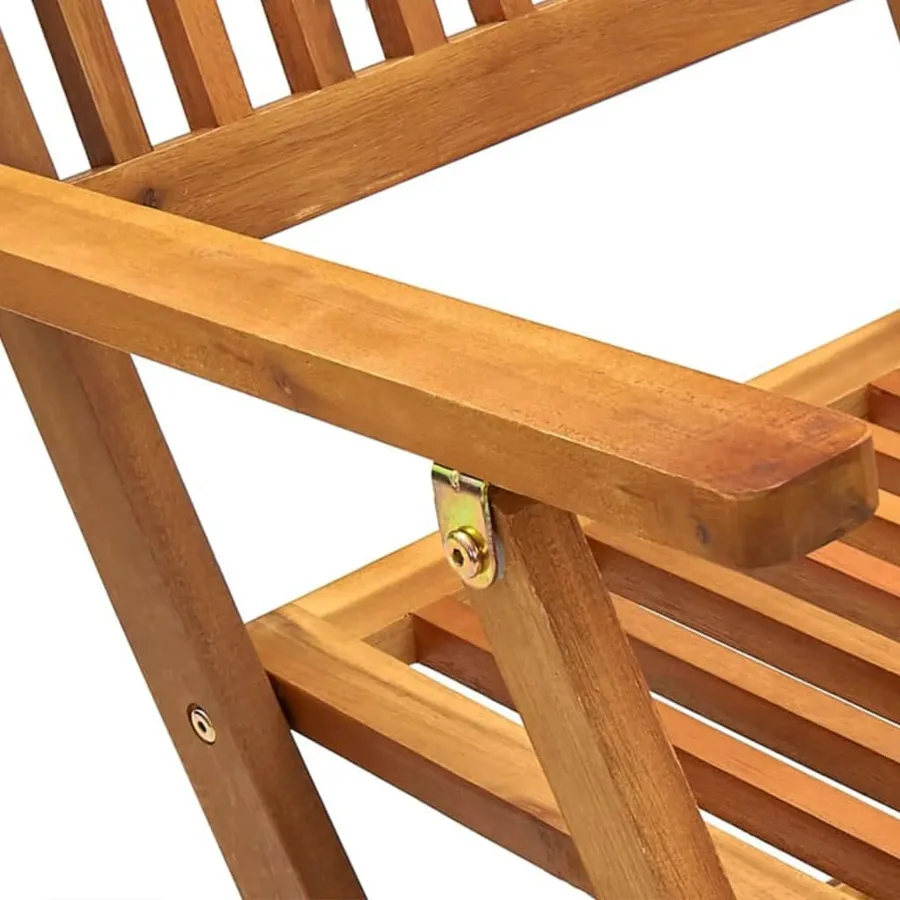 Ensemble à manger de jardin pliable 5 pcs Bois d'acacia solide - 6