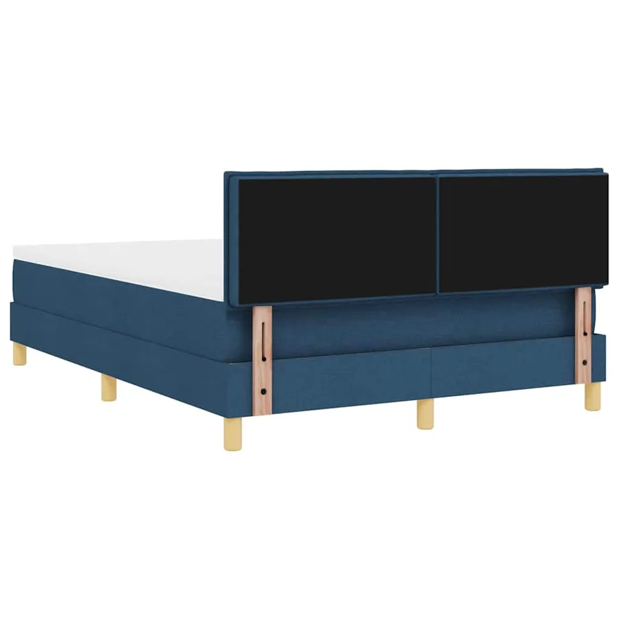 Lit à ressort LED avec bandes LED Bleu 160 x 200 cm tissu - 8