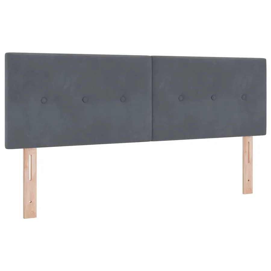 Tête de lit Gris foncé 144 cm Velours - 2