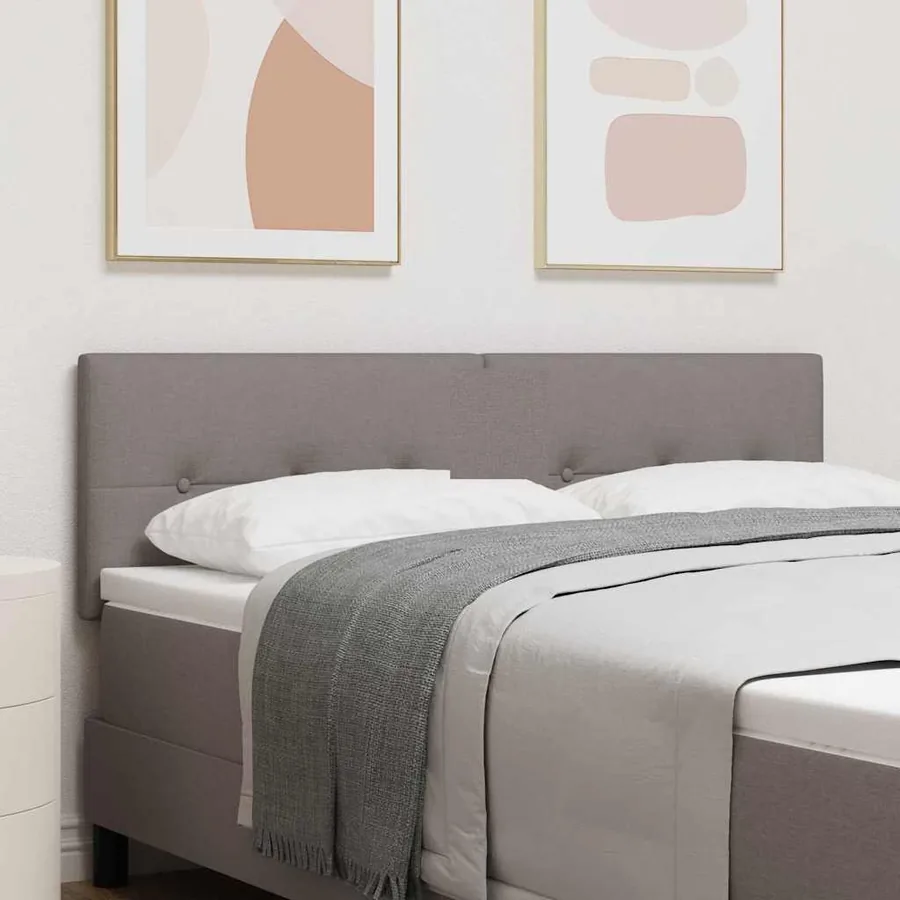 Tête de lit LED avec bandes LED Taupe 144 cm tissu