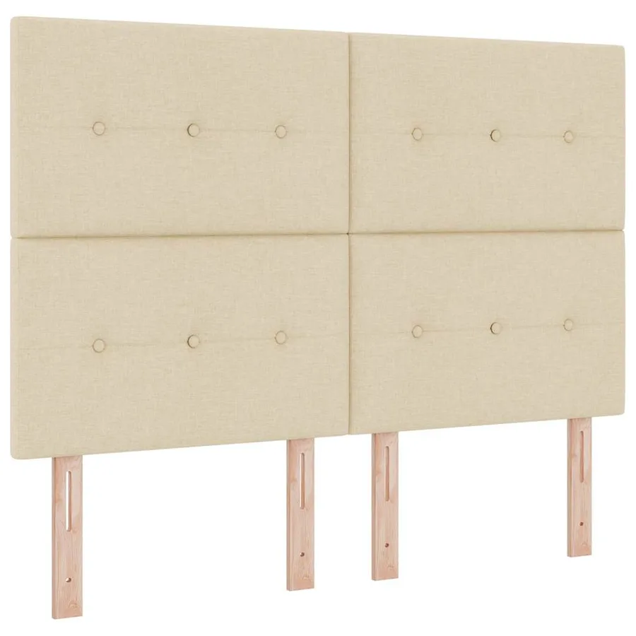 Tête de lit LED avec bandes LED Crème 144 cm tissu - 2