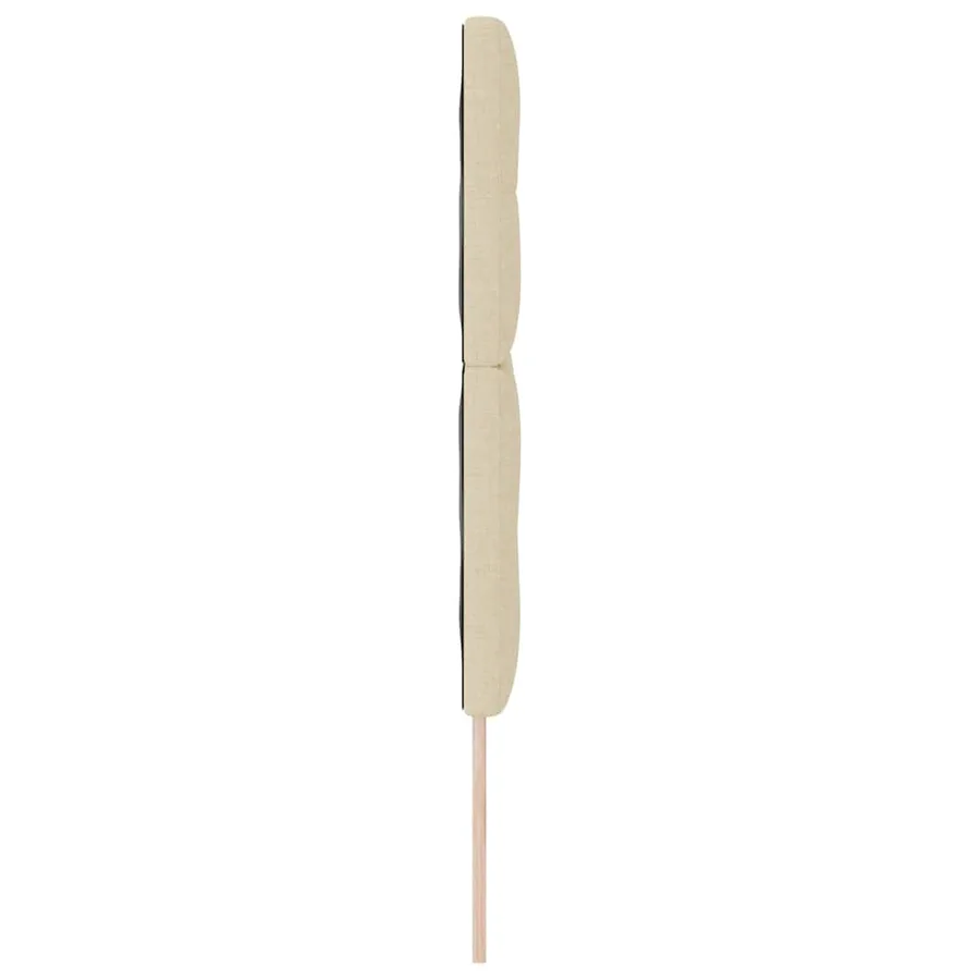 Tête de lit LED avec bandes LED Crème 144 cm tissu - 6