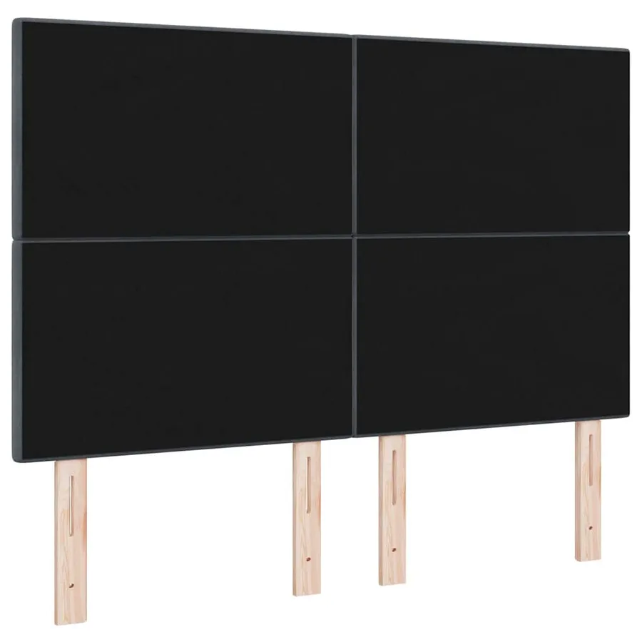 Tête de lit Gris foncé 144 cm Velours - 6