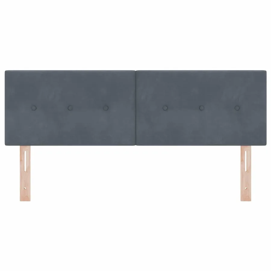 Tête de lit LED avec bandes LED Gris 144 cm Velours - 5