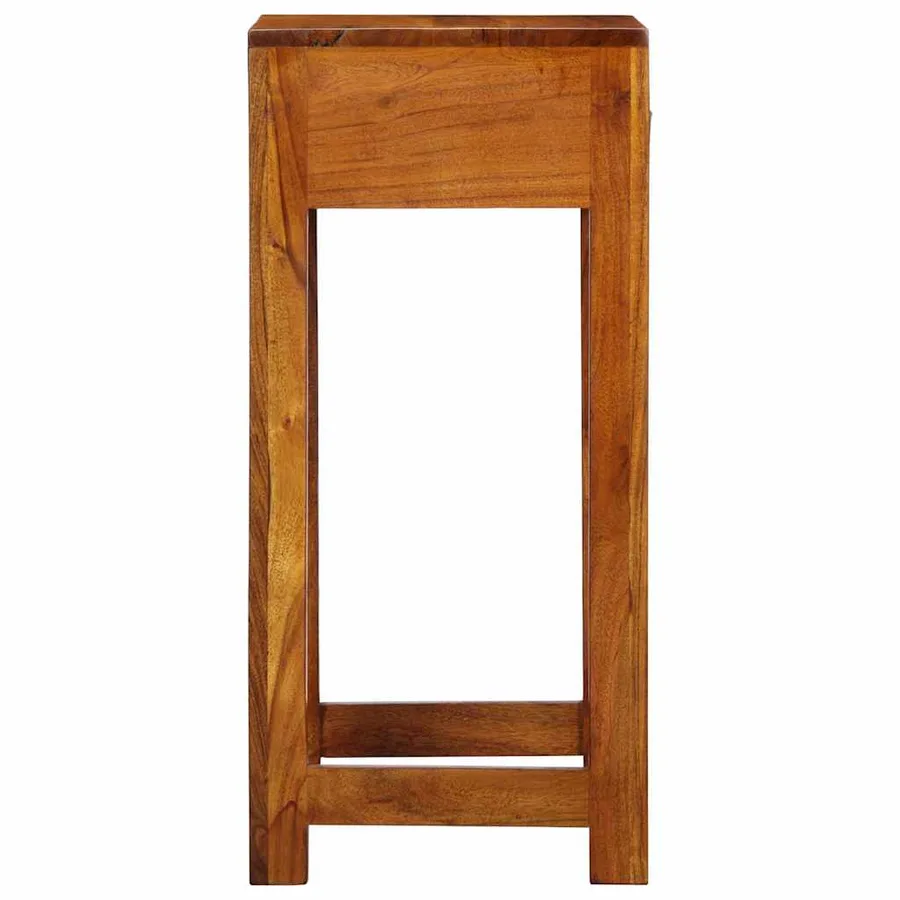 Table d'appoint florale avec tiroir Marron 35 x 35 x 75 cm - 6