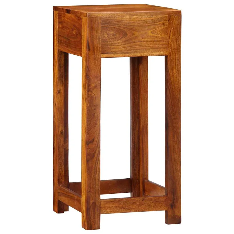 Table d'appoint florale avec tiroir Marron 35 x 35 x 75 cm - 7