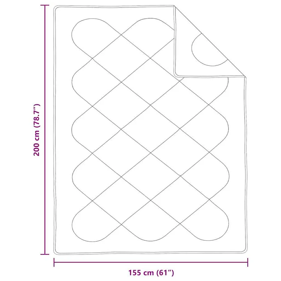 Duvet d'hiver Blanc 200 x 155 x 5 cm Polyester - 10