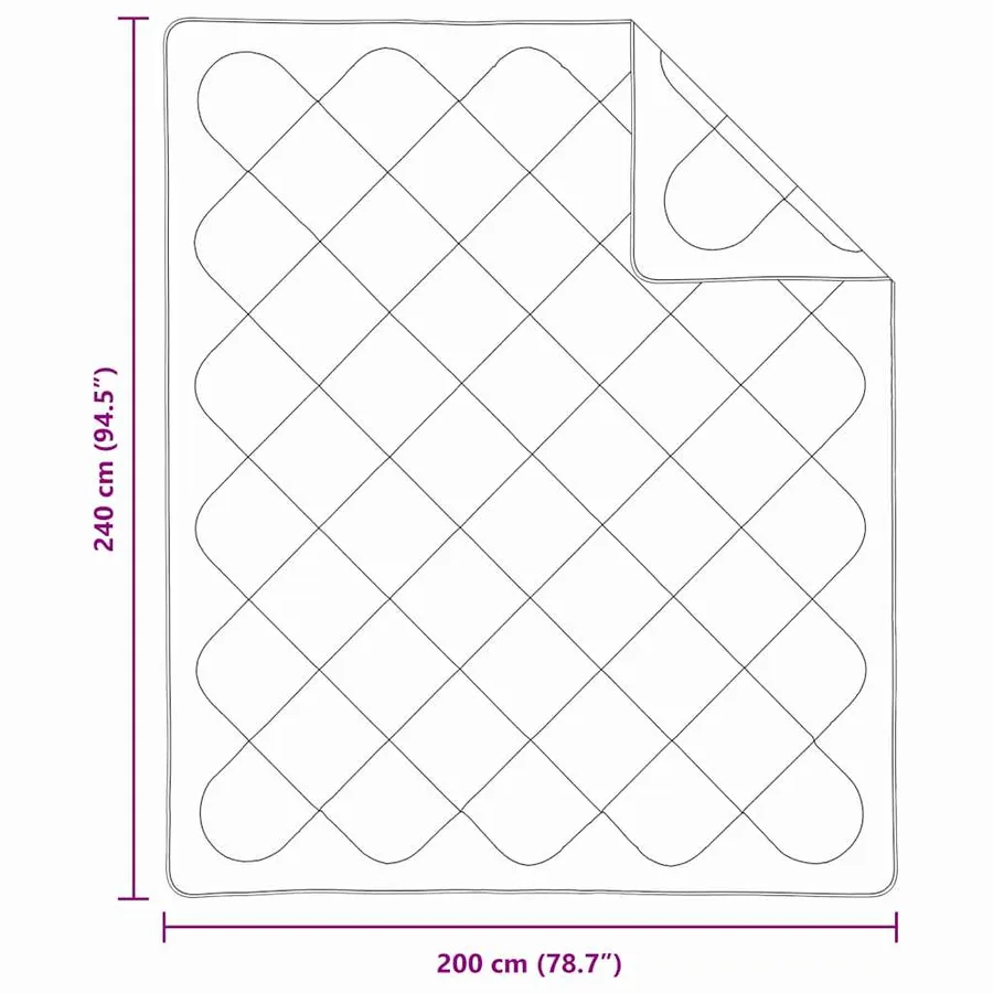 Duvet d'hiver Blanc 240 x 200 x 5 cm Polyester - 10