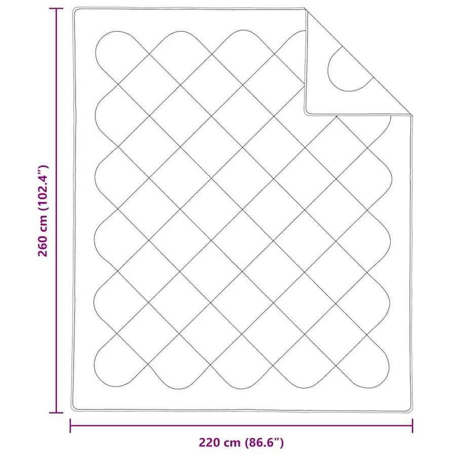 Couette Blanc 260 x 220 x 4 cm Polyester - 10