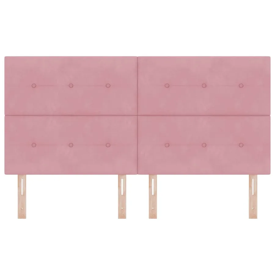 Tête de lit LED avec bandes LED Rose 180 cm Velours - 5