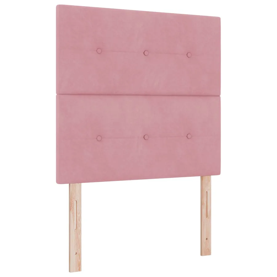 Tête de lit LED avec bandes LED Rose 90 cm Velours - 2