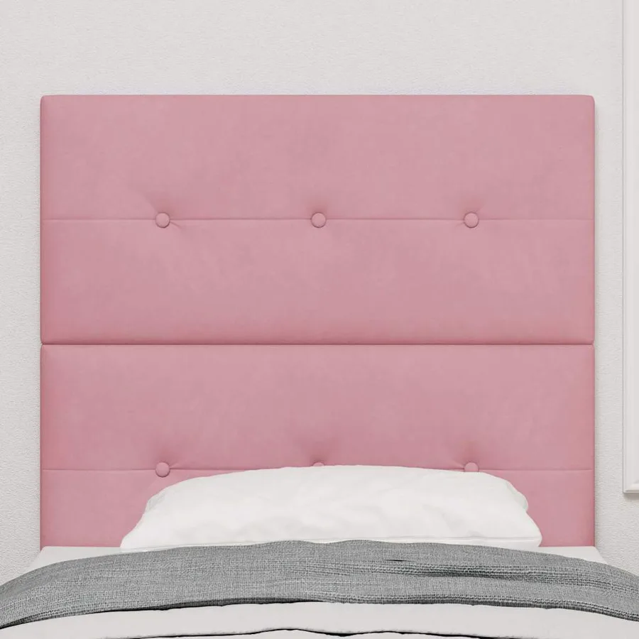 Tête de lit LED avec bandes LED Rose 90 cm Velours - 3