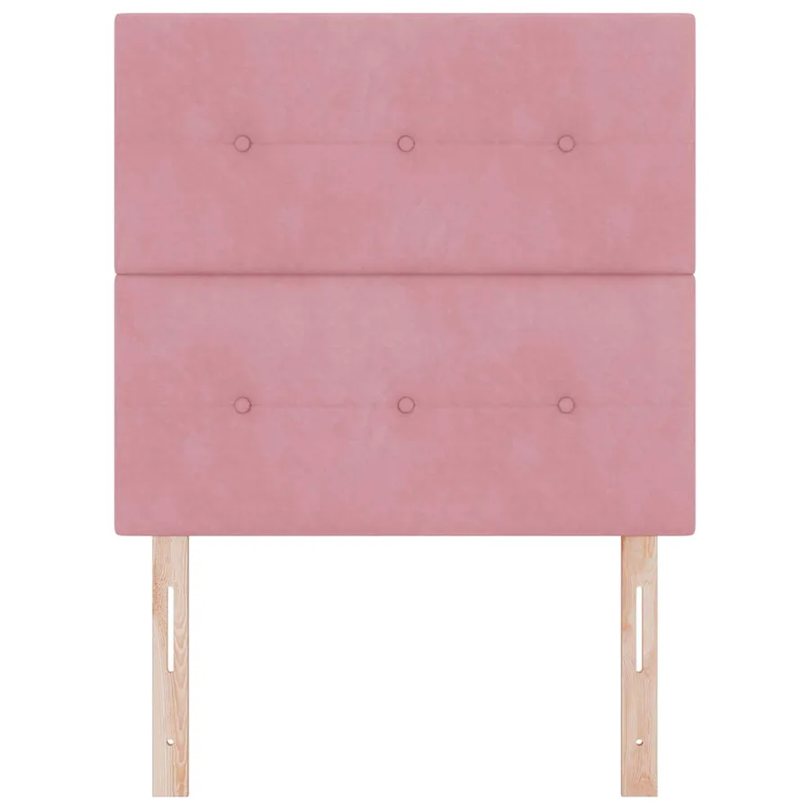 Tête de lit LED avec bandes LED Rose 90 cm Velours - 5