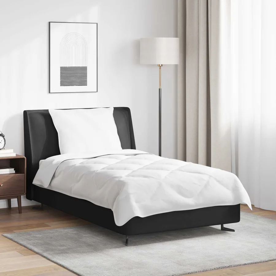 Couette avec oreiller 2 pcs Blanc Microfibre