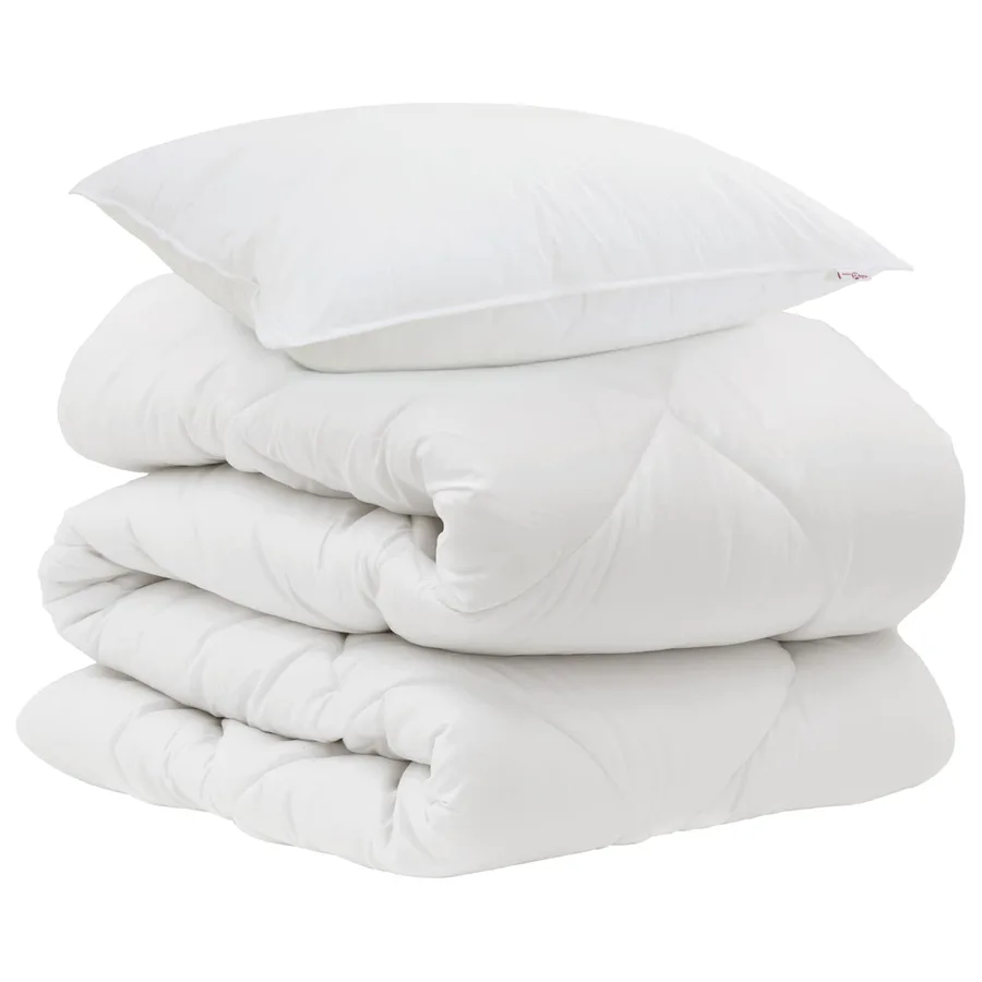 Couette avec oreiller 2 pcs Blanc Microfibre - 2