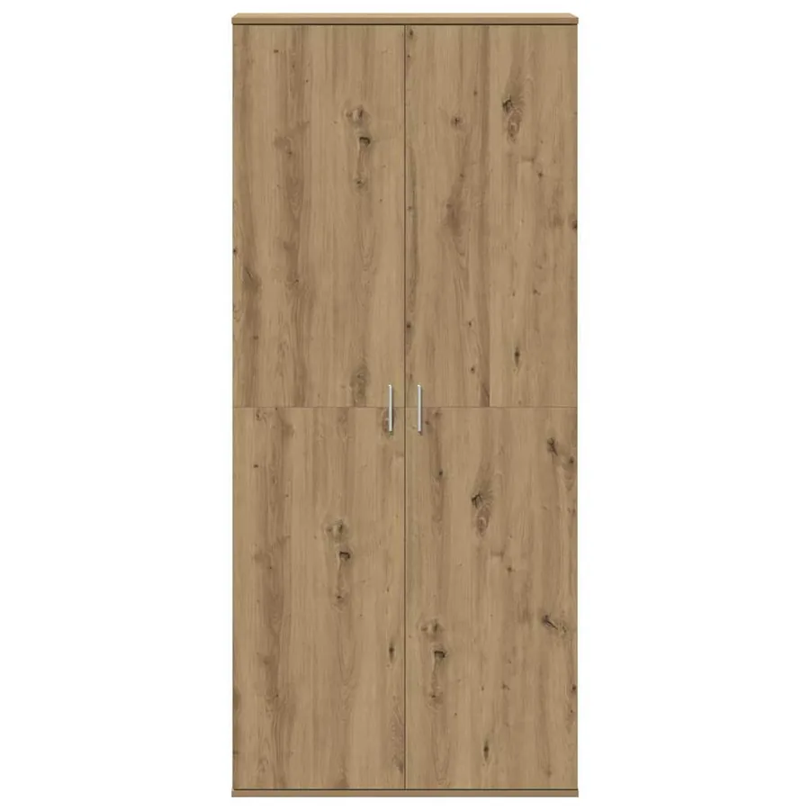 Buffet 80 x 35 x 180 cm Bois d'ingénierie chêne artisanal - 5