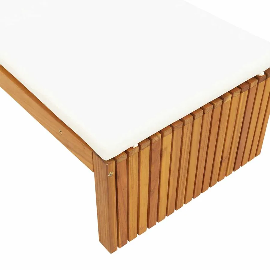 Transat Huile Naturelle 200 x 55 x 94 cm Bois d'acacia massif - 7