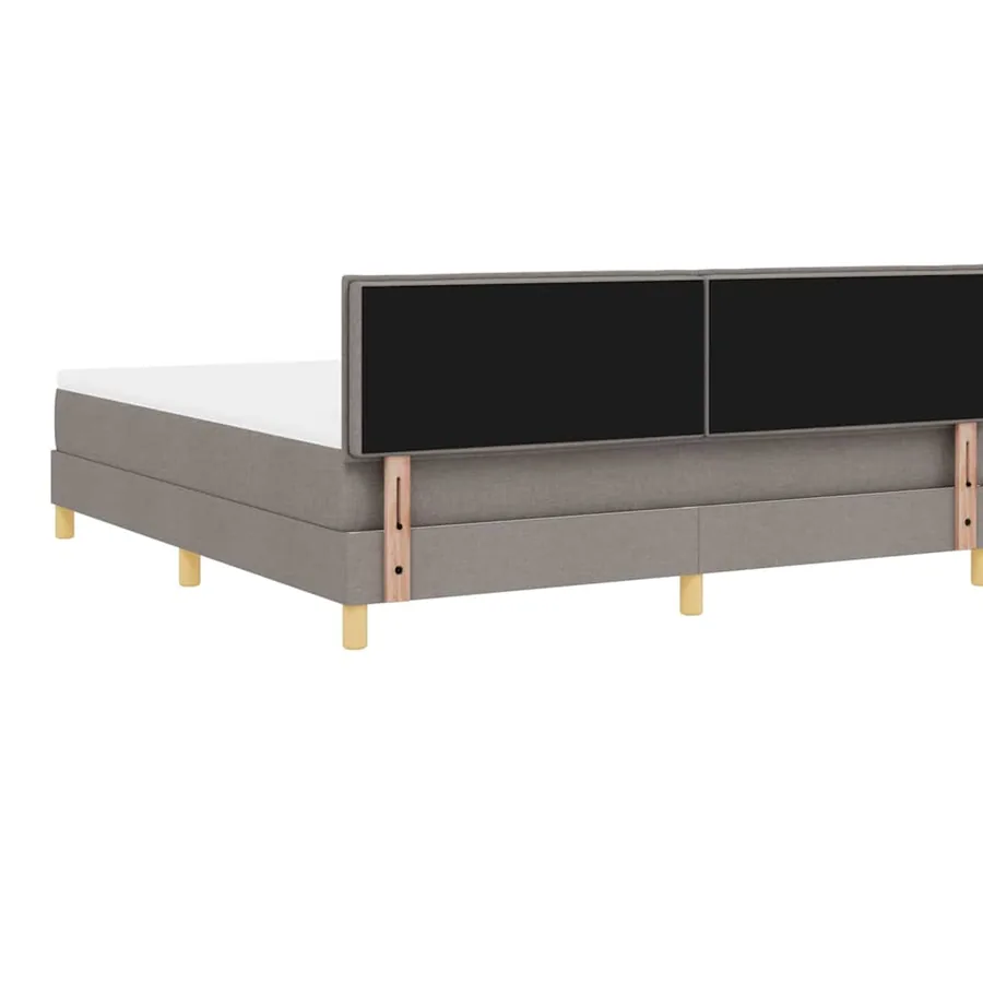 Lit à ressort LED avec bandes LED Taupe 180 x 200 cm tissu - 10