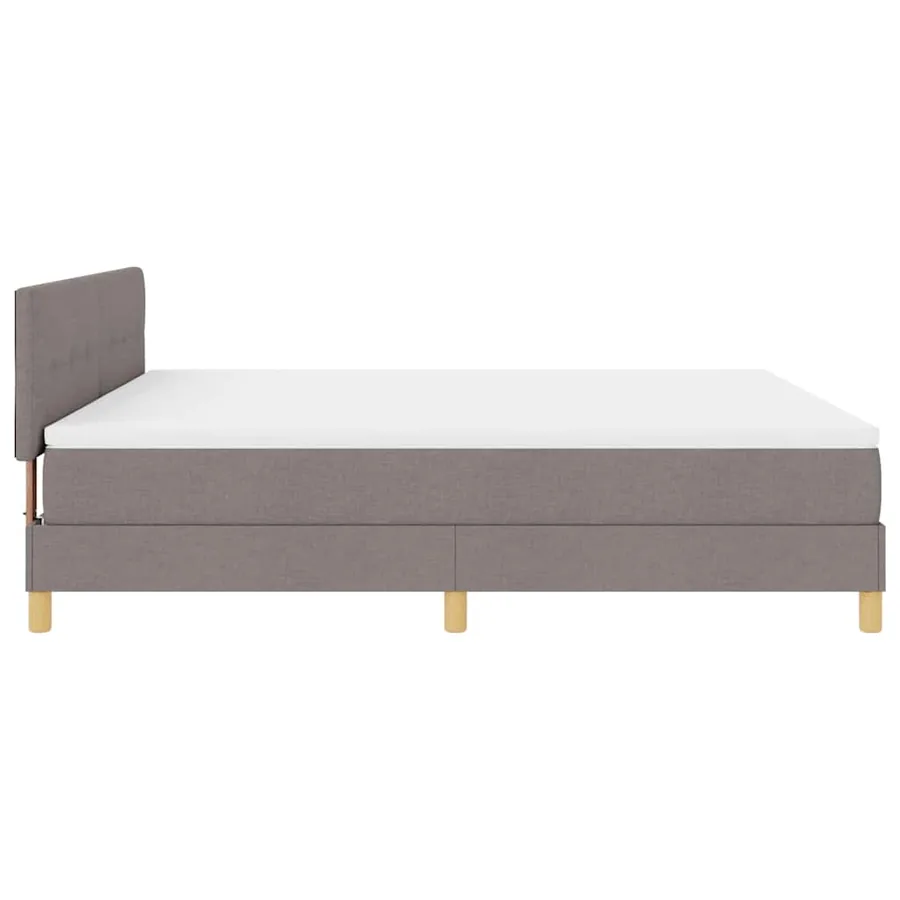 Lit à ressort LED avec bandes LED Taupe 180 x 200 cm tissu - 9