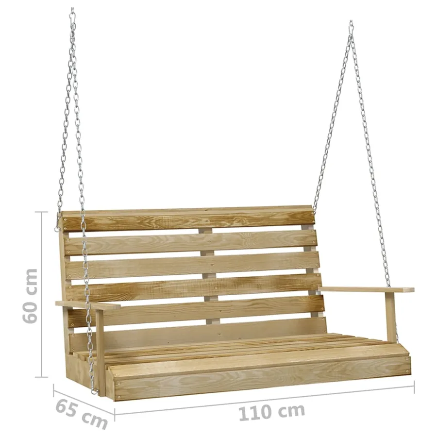 Balancelle 110 cm Bois de pin imprégné - 6