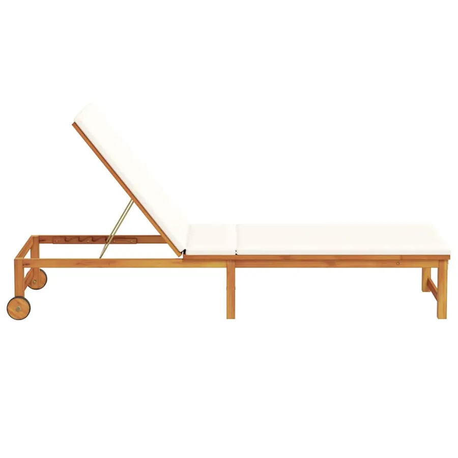 Transat Marron 202 x 53 x 89 cm Bois d'Acacia Massif - 5