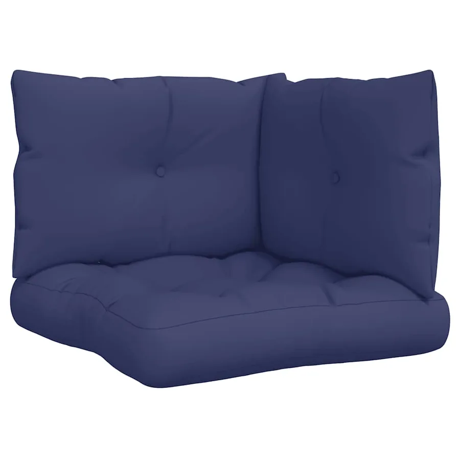 Coussins de palette lot de 3 bleu marine tissu oxford - 2