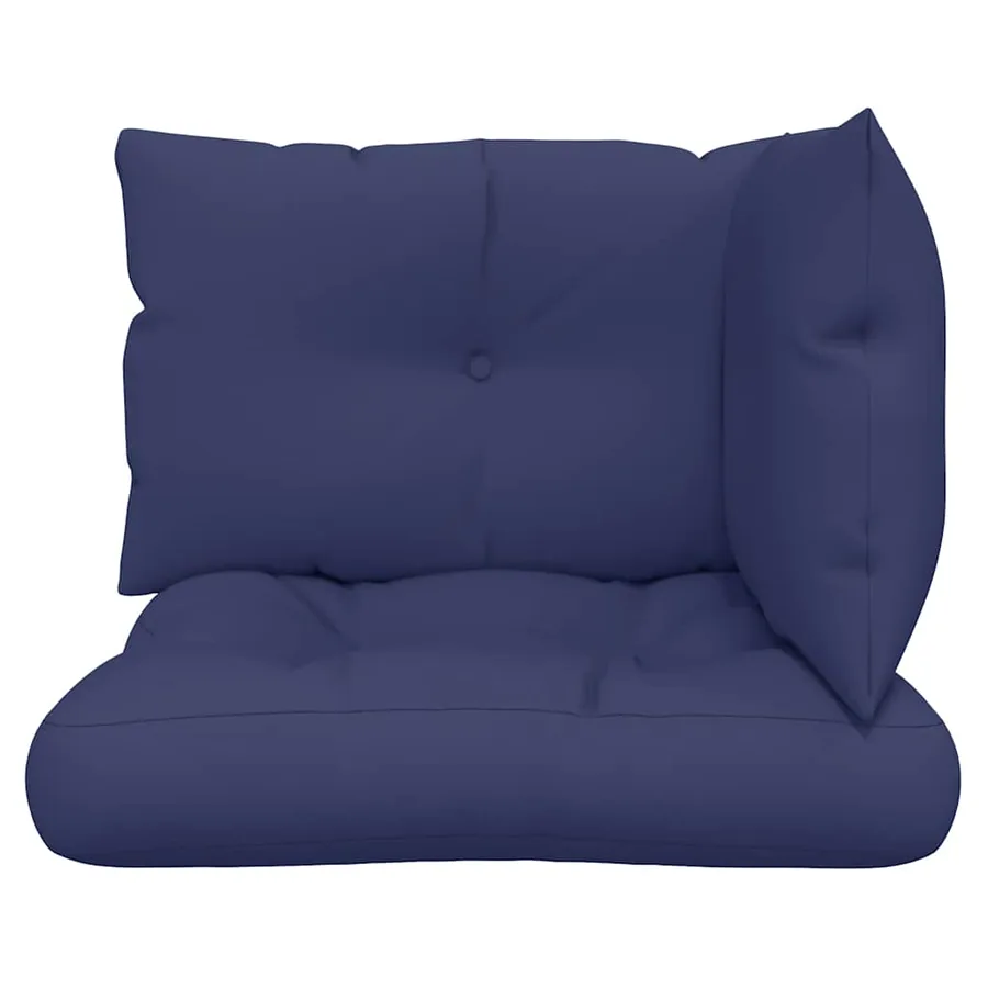 Coussins de palette lot de 3 bleu marine tissu oxford - 7
