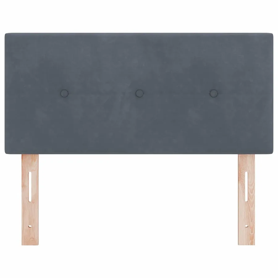Tête de lit Gris foncé 100 cm Velours - 4