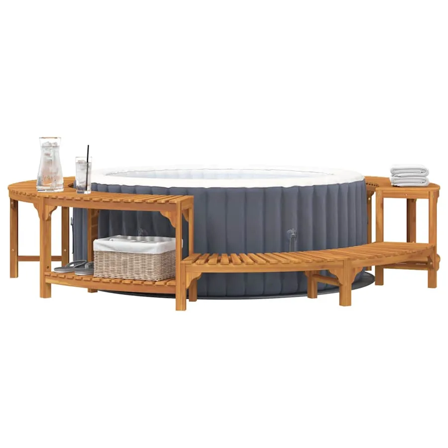 Entourage de bain à remous Marron Ø275 x 55,5 cm - 3