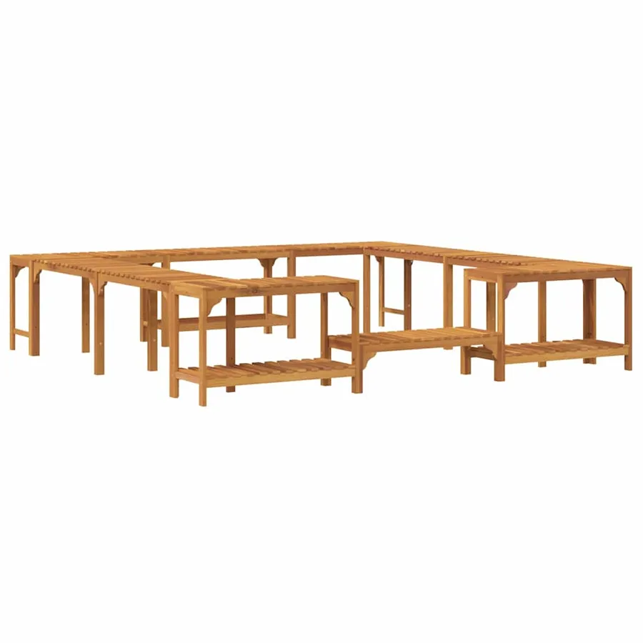 Entourage de bain à remous Marron 255 x 255 x 55,5 cm - 2