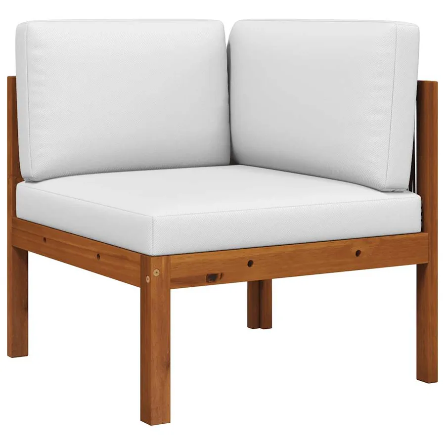 Salon de jardin 2 pièces avec coussins en bois d'acacia et corde - 6