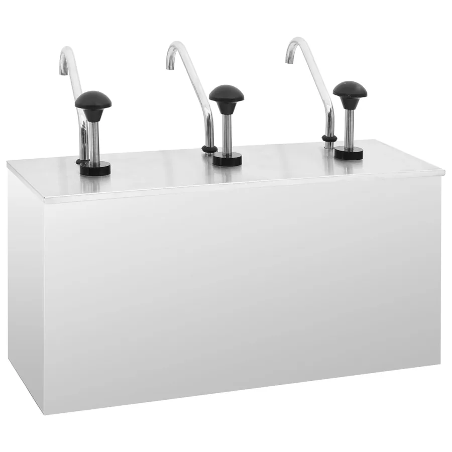 Distributeur de sauces Acier inoxydable 3 x 3,5 L - 4