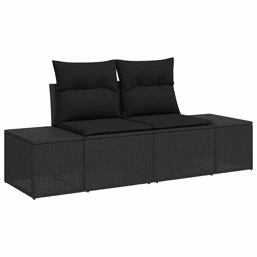 Ensemble de Canapés avec coussin 4 pcs polyrotin - 4