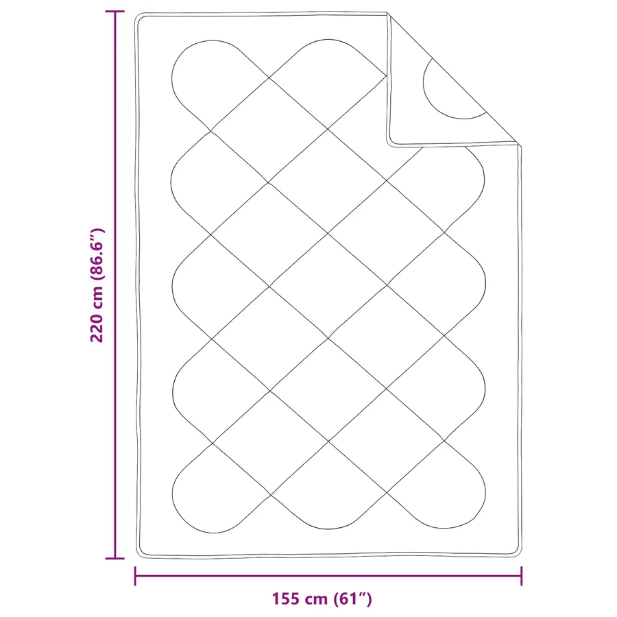 Duvet d'été simple avec oreiller 2 pcs Blanc Microfibre - 8