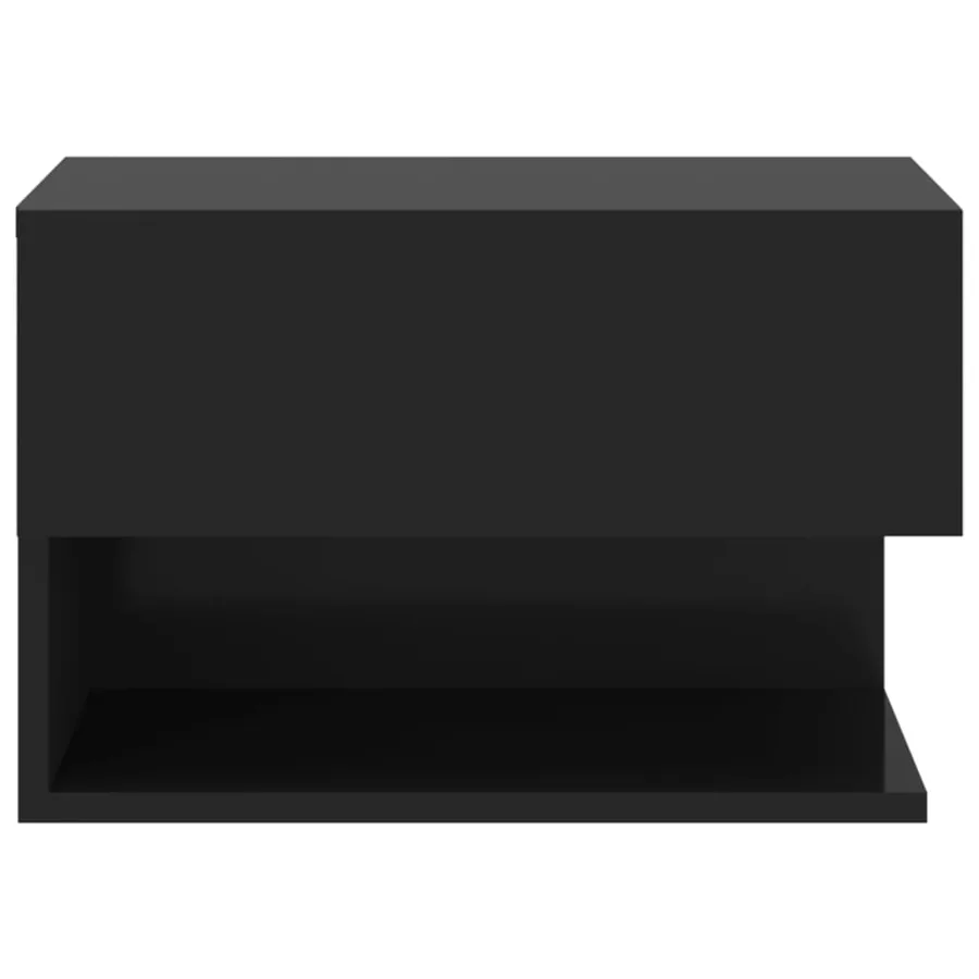 Tables de chevet murales 2 pcs Noir - 5