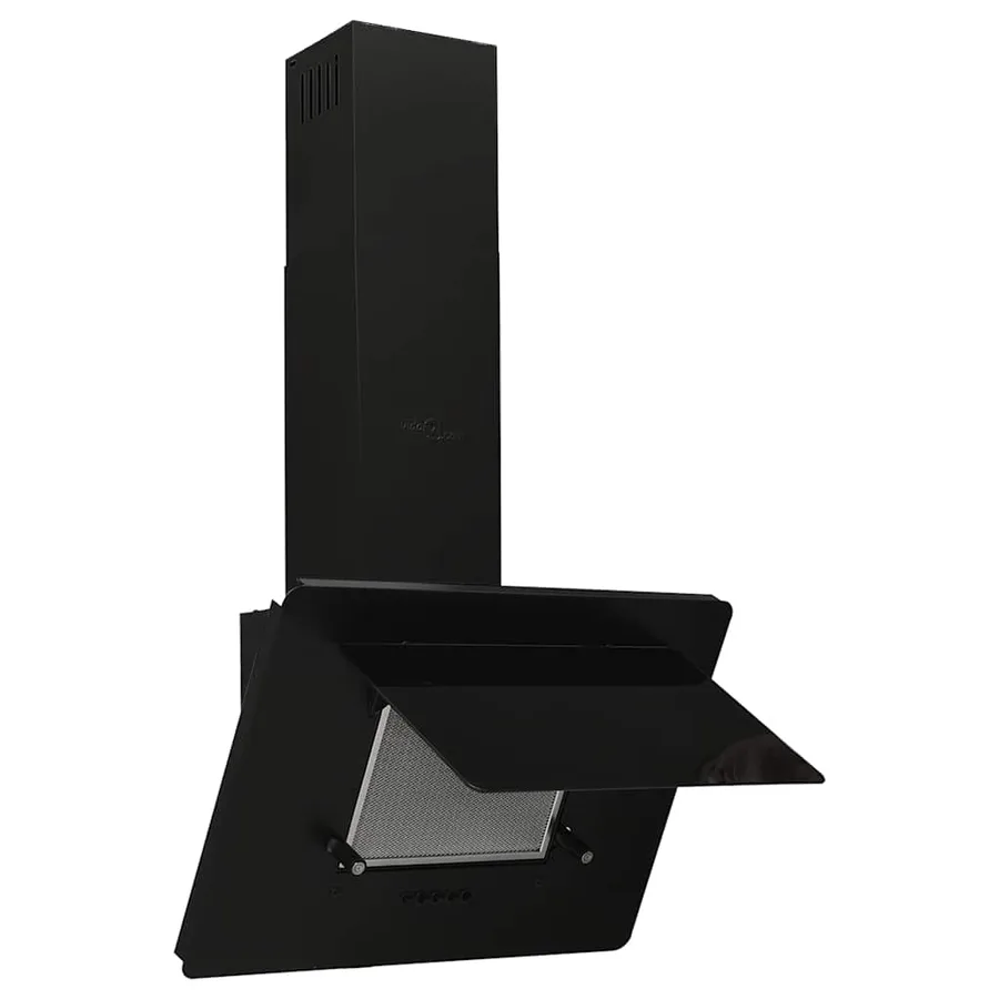 Hotte murale 60 cm Acier inoxydable et verre trempé Noir - 3