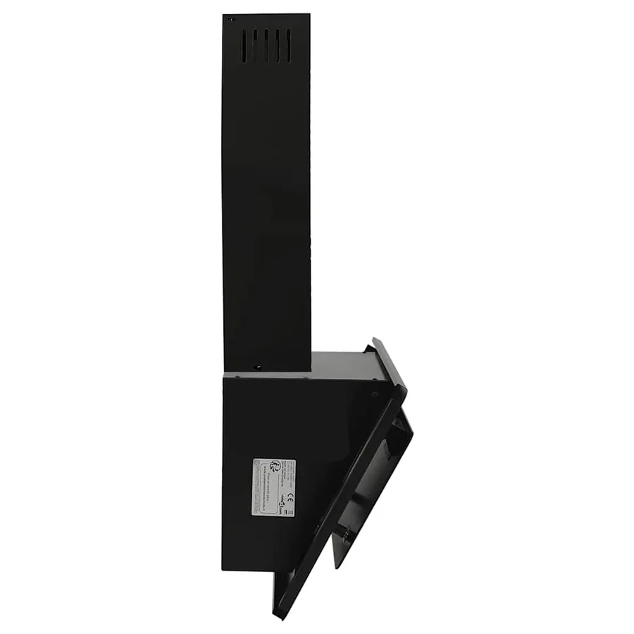 Hotte murale 60 cm Acier inoxydable et verre trempé Noir - 5