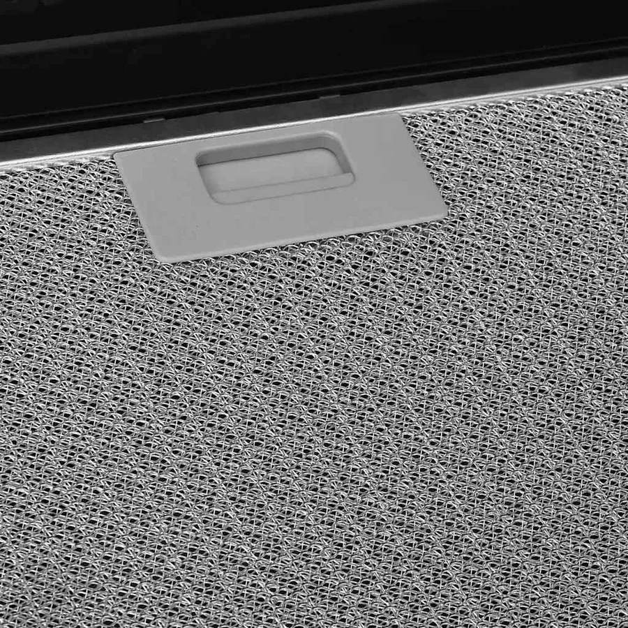 Hotte murale 60 cm Acier inoxydable et verre trempé Noir - 8