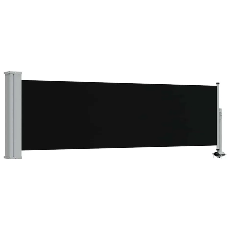 Auvent latéral rétractable de patio 80x300 cm Noir - 2