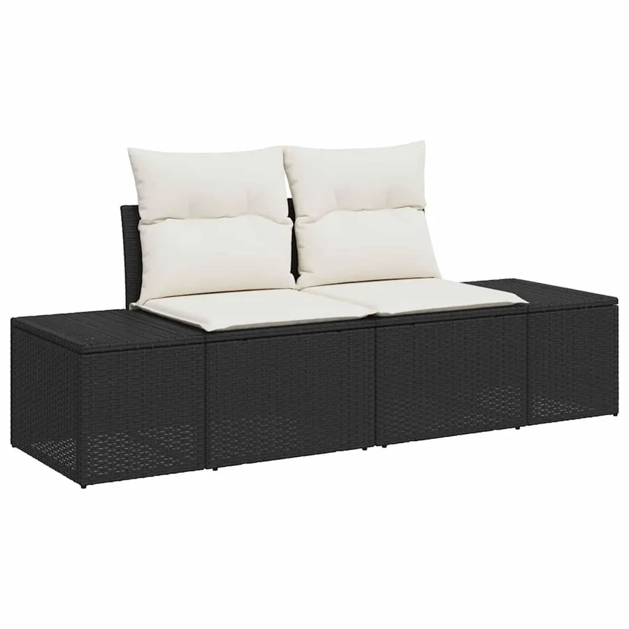Ensemble de Canapés avec coussin 4 pcs polyrotin - 4