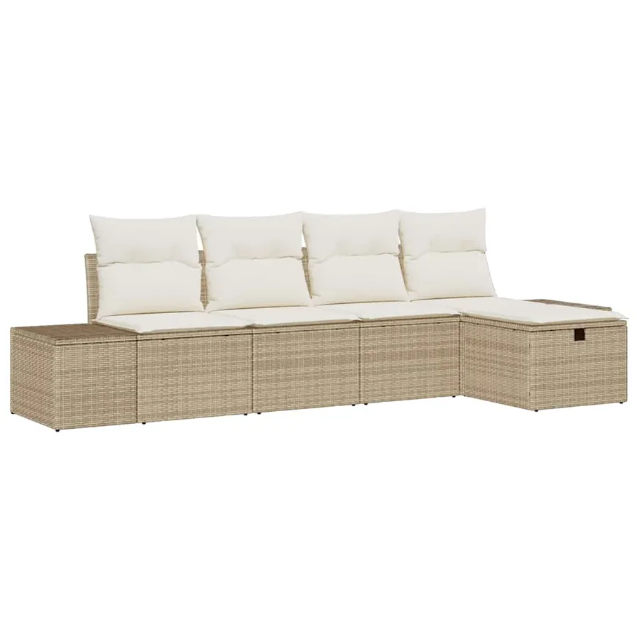 Ensemble de Canapés avec coussin 5 pcs polyrotin - 2