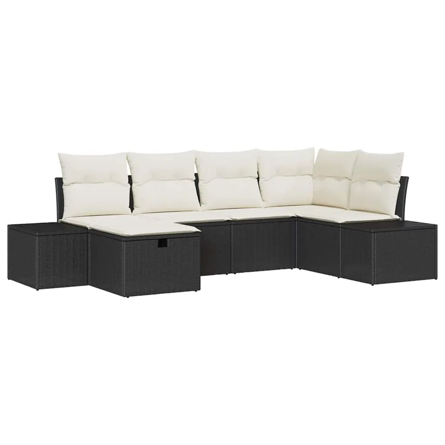 Ensemble de Canapés avec coussin 7 pcs polyrotin - 2