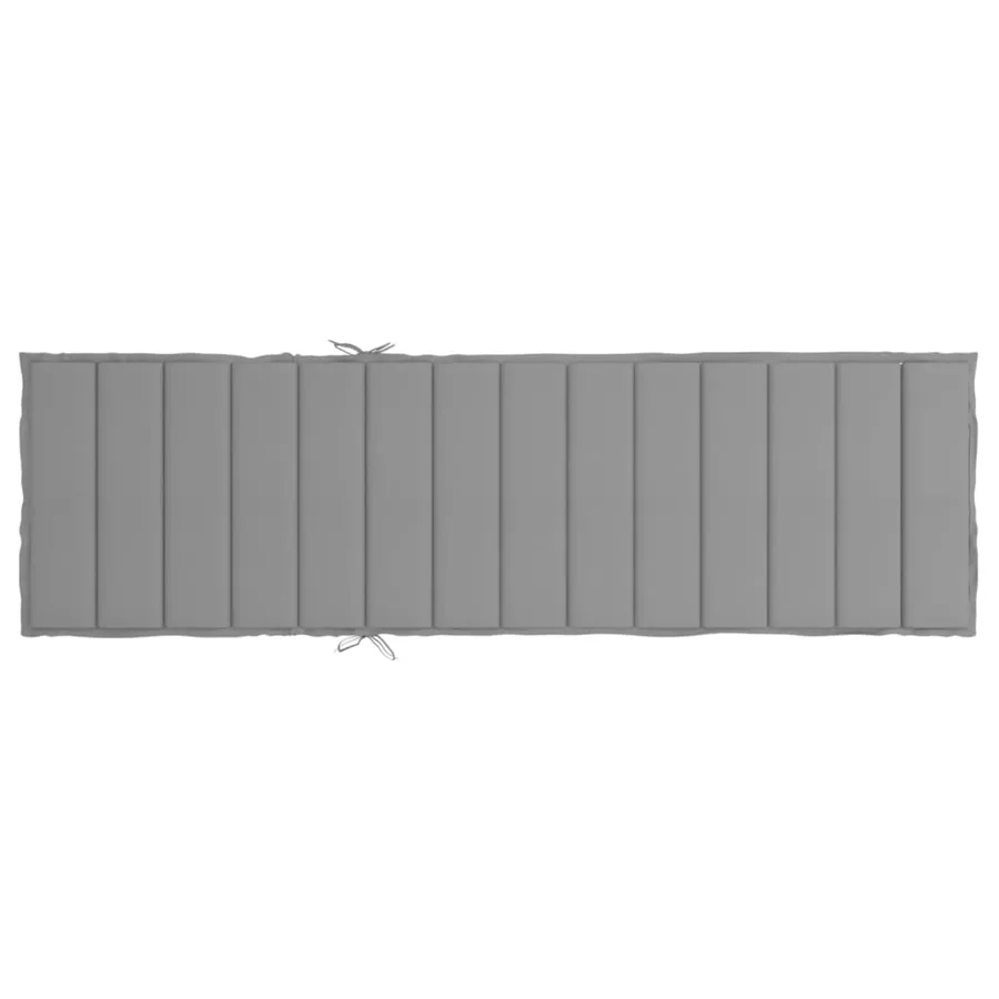 Coussin de chaise longue gris 200x60x3 cm tissu oxford - 5