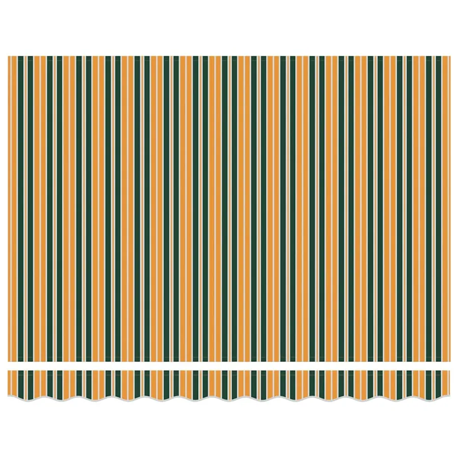 Auvent rétractable Vert et jaune 350 x 250 cm - 6