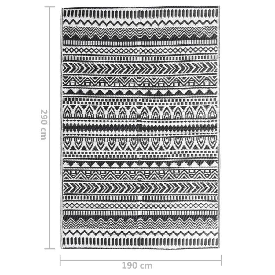 Tapis d'extérieur ARAKIL Noir 190x290 cm PP - 7