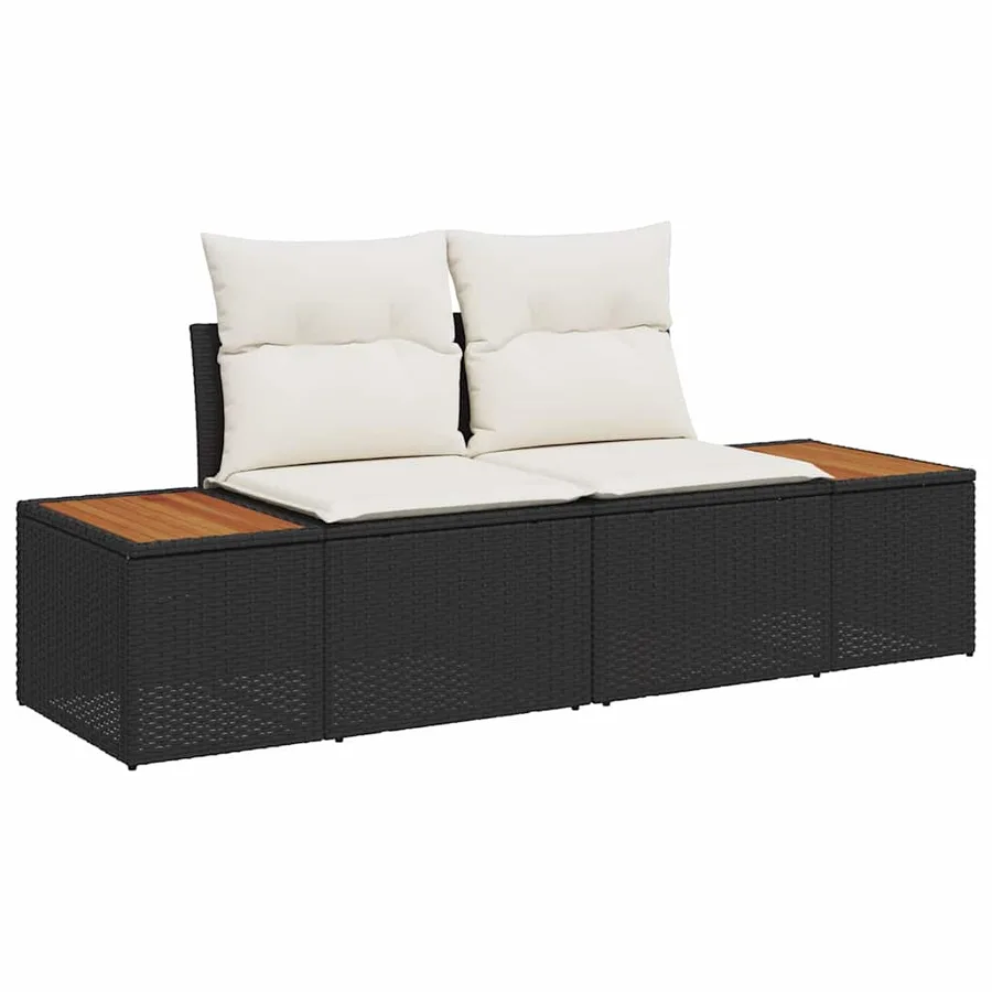 Ensemble de canapé de jardin 5 pc Noir et Beige - 4