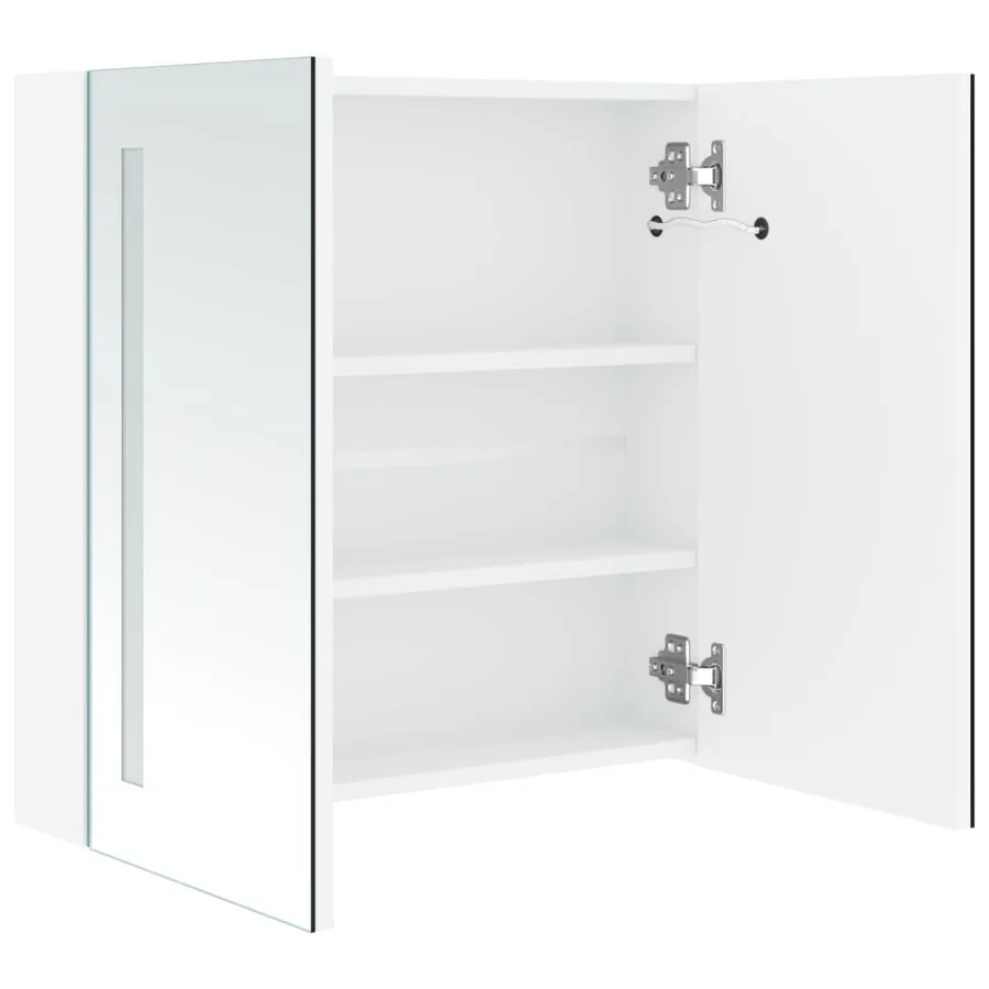 Armoire de salle de bain à miroir LED 60x14x62 cm - 5