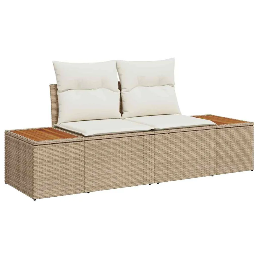 Ensemble de canapé de jardin 9 pc Beige et crème - 4