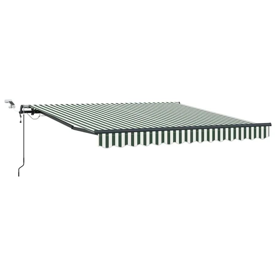 Auvent rétractable Vert et blanc 350 x 250 cm Polyester - 2