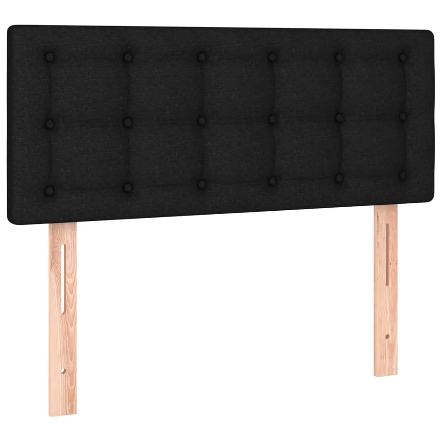 Sommier à lattes de lit avec matelas Noir 120x200 cm Tissu - 6